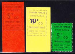 ** TIMBRES DE GREVE (REF. MAURY) - ** - N°36/7, 38 - Jersey - TB - Andere & Zonder Classificatie