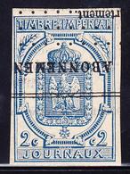 O TIMBRES JOURNAUX - O - N°2 - 2c Bleu - TB/SUP - Journaux