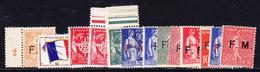 * FRANCHISE MILITAIRE - * - N°1, 3/13, 7a - Qques ** - TB - Military Postage Stamps