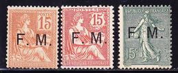 (**) FRANCHISE MILITAIRE - (**) - N°1/3 - TB - Timbres De Franchise Militaire