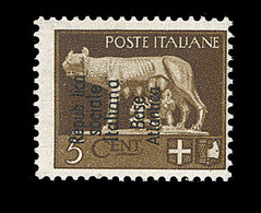 ** BASE NAVALE ITALIENNE - ** - N°1 - 5c Sépia - "répub Lica" Avec Un Seul B - Signé A.brun - TB - Guerre (timbres De)