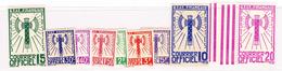 (*) TIMBRES DE SERVICE - (*) - N°2/3, 8/10, 12/3, 15 Et N°14 ** Signé - TB - Neufs