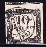 O TIMBRES TAXE - O - N°1 - 10c Noir Litho - Beau Voisin - 1 Filet Biseau - TB - 1859-1959 Nuevos