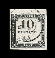 O TIMBRES TAXE - O - N°1 - 10c Noir - Bdf + Voisin - TB/SUP - 1859-1959 Nuevos