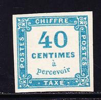 * TIMBRES TAXE - * - N°7 - 40c Bleu - TB - 1859-1959 Neufs