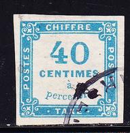 O TIMBRES TAXE - O - N°7 - 40c Bleu - TB - 1859-1959 Neufs