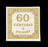 * TIMBRES TAXE - * - N°8 - 60c Bistre - Signé Senf - TB - 1859-1959 Neufs