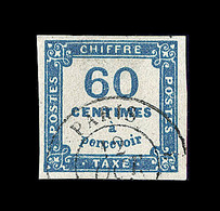 O TIMBRES TAXE - O - N°9a - 60c Bleu Très Foncé - TB - 1859-1959 Neufs