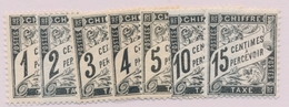 * TIMBRES TAXE - * - N°10/16 - 7 Valeurs - N°12 Pli - Sinon TB - 1859-1959 Mint/hinged