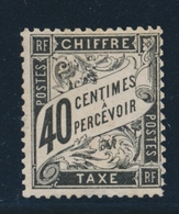 * TIMBRES TAXE - * - N°19 - 40c Noir - TB - 1859-1959 Neufs