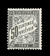 * TIMBRES TAXE - * - N°20 - 50c Noir - Comme ** - TB - 1859-1959 Neufs