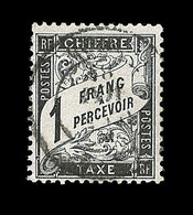 O TIMBRES TAXE - O - N°22 - 1F Noir - TB - 1859-1959 Mint/hinged