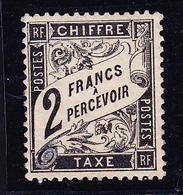 ** TIMBRES TAXE - ** - N°23 - 2F Noir - Bon Centrage - Certificat - TB - 1859-1959 Neufs