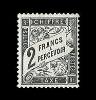 * TIMBRES TAXE - * - N°23 - 2F Noir - Signé Maury  - TB - 1859-1959 Mint/hinged