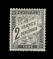 * TIMBRES TAXE - * - N°23 - 2F Noir - Quasi** - Signé Calves  - TB - 1859-1959 Neufs