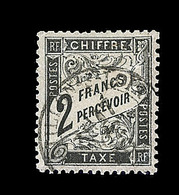 O TIMBRES TAXE - O - N°23 - 2F Noir - Signé Calves - TB - 1859-1959 Mint/hinged