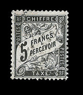 O TIMBRES TAXE - O - N°24 - 5F Noir - Signé Calves - TB - 1859-1959 Mint/hinged