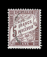 O TIMBRES TAXE - O - N°27 - 5F Marron - TB - 1859-1959 Neufs