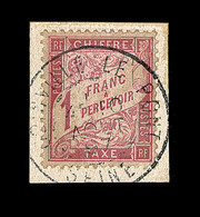 F TIMBRES TAXE - F - N°39 - 1F Rose S/paille - Obl. Joinville Le Pont - TB/SUP - 1859-1959 Mint/hinged