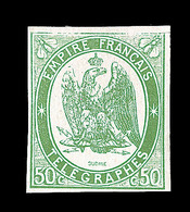 * TIMBRES - TELEGRAPHE - * - N°2 - 50c Vert - Signé Calves - TB - Télégraphes Et Téléphones