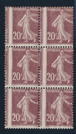 ** VARIETES  - ** - N°139 - Bloc De 6 - Piquage à Cheval - TB - Unused Stamps