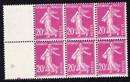 ** VARIETES  - ** - N°190 - Bloc De 6 - 1 Ex Sans "T" à Postes Et Tâche S/boucle Du "2" - TB - Unused Stamps