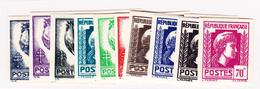 ** VARIETES  - ** - Type Coq Et Mar. D'ALGER - 13 Valeurs - ND - Impression Dble - TB - Unused Stamps