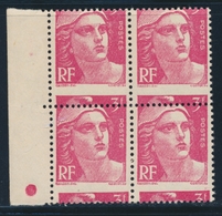 ** VARIETES  - ** - N°716 - Bloc De 4 - Piquage à Cheval - TB - Unused Stamps