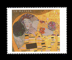 ** VARIETES  - ** - N°3461a - Le Baiser De Klimt - Valeur Faciale Et Légende Omises - Rare - Signé Calves - TB - Unused Stamps