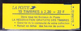 ** VARIETES - CARNETS - ** - N°2376 C11a - Sans "S" à Dehors - TB - Carnets