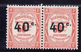 ** VARIETES - TIMBRES TAXE - ** - N°50b - Chiffres Espacés Tenant à Normal  - Signé JF Brun  - TB - Non Classés