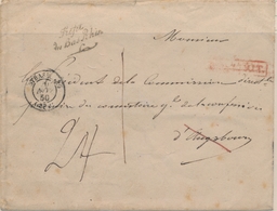 L CACHETS A DATE - L - Préfet Du Bas-Rhin (cursive) + Càd 15 Strasbourg 20 Nov 50 + Taxe Manus; 24 P. Augsbourg B/TB - Lettres & Documents