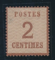 * TIMBRES D'ALSACE LORRAINE (1870-71) - * - N°2b - Burelage Renversé - Forte Trace - B/TB - Sonstige & Ohne Zuordnung