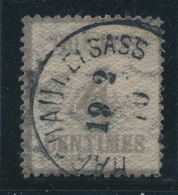 O TIMBRES D'ALSACE LORRAINE (1870-71) - O - N°3b - Burelage Renversé Obl. Hagenau In Elsass - Petits Déf. Aspect B/TB - Autres & Non Classés