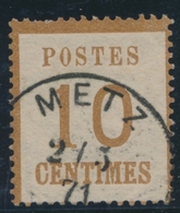 O TIMBRES D'ALSACE LORRAINE (1870-71) - O - N°5 - Burelage Presque Absent - TB - Other & Unclassified