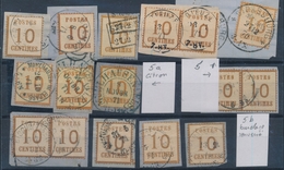 F TIMBRES D'ALSACE LORRAINE (1870-71) - F - N°5 (x4) + 2 Paires , N°5a Citron (x3), N°5b (x3) + 1 Paire - Obl. Variées - - Autres & Non Classés