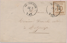 L TIMBRES D'ALS-LOR SUR LETTRE (1870-71) - L - N°5 - Obl. Kattenhofen 22/7/71 - TB - Autres & Non Classés