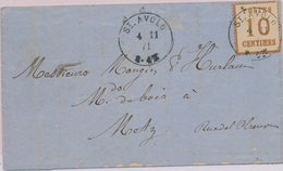 LAC TIMBRES 1870/71 S/LETTRE - LAC - N°5 - Obl. St Avold 4/11/71 Pour Metz - TB - Autres & Non Classés