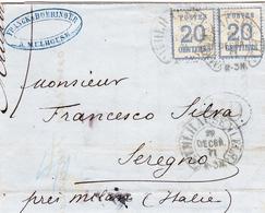 LAC FER A CHEVAL - LAC - N°6 X2 Obl Mulhausen En Bleu - 22/12/71 - Pour Seregno (Italie) - TB - Lettres & Documents