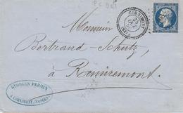 LSC VOSGES - LSC - N°14A - Obl. PC961 - T22 - Cornimont 25/10/56 Pour Remiremont - TB - Cartas & Documentos