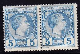 ** TIMBRES POSTE - ** - N°3, 5c Bleu - Paire - TB - Other & Unclassified