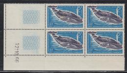 ** T.A.A.F - ** - N°22 -5F Bleu Et Violet - Bloc De 4 - CàD 12/10/66 - TB - Unused Stamps