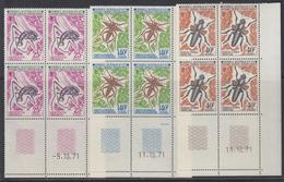 ** T.A.A.F - ** - N°40/2 - Les 3 Val. - Bloc De 4  - Coins Datés - TB - Neufs