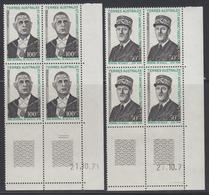 ** T.A.A.F - ** - N°46/7 - DE GAULLE - Bloc De 4 - Coins Datés - TB - Unused Stamps