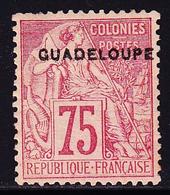 * GUADELOUPE  - * - N°25 - 75c Rose - 1 Pt Rousseur Sinon TB - Autres & Non Classés