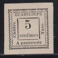 (*) GUADELOUPE - TIMBRES TAXE - (*) - N°6 - 5c Noir - TB - Autres & Non Classés