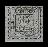 O GUADELOUPE - TIMBRES TAXE - O - N°11a - Variété "UADELOUPE" - Obl. Càd - TB - Autres & Non Classés