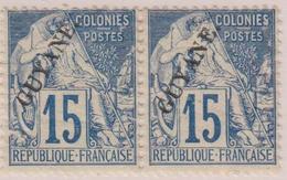 ** GUYANE - ** - N°21- 15c Bleu - Paire + Pont  - TB - Other & Unclassified