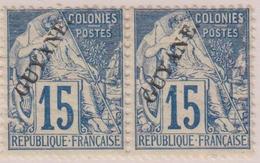 ** GUYANE - ** - N°21- 15c Bleu - Paire + Pont  - TB - Autres & Non Classés