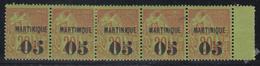 ** MARTINIQUE - ** - N°4 - Bde De 5 - BdF - TB - Sonstige & Ohne Zuordnung